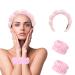 Eicxjui Spa Headbands for Women Girls  Sponge Makeup Headband Terry Cloth Fabric Hair Band  Padded Head Wraps Hair Accessory for Washing Face  Skincare  Makeup Removal  Shower - Non Slip & Stylish Pink