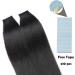 16" Tape in Hair Extensions Human Hair Thick #1B Natural Black (60g) - Buy Online on GoSupps.com