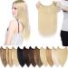 S-Noilite Extensions Real hair with wire Real real hair hair extension smooth 1 Tresse thin 50cm (20 ")-70g of course blond #24 50 cm (70 g) of course blond #24