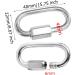 Buxiugk 6-Piece Heavy Duty Stainless Steel Carabiner Quick Links | M4/0.16 D-Shape Screw Locking Clips for Camping & Climbing - Buy Online on GoSupps.com