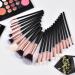 20-Piece Black Makeup Brush Set - Professional Beauty Tools for Foundation Eyeshadow & Powder | Perfect for Flawless Makeup Application - Buy Online on GoSupps.com