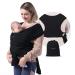 Momcozy Baby Wrap Carrier Slings, Easy to Wear Infant Carrier Slings for Babies Girl and Boy, Adjustable Baby Carriers for Newborn up to 50 lbs, Black