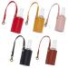 WADORN 5 Colors PU Leather Hand Sanitizer Keychain 13.1 Inch Portable Travel Squeeze Bottle Holder Mini Hand Sanitizer Holder Keychain Set with PU Leather Cover (2 oz/ 60 ml)