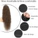 PORSMEER 28 Brown Long Beach Wave Ponytail Extension - Synthetic Drawstring Clip-In Hairpiece for Women - Buy Online on GoSupps.com