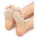 BUIFULSIC Heel Cushion Socks - 4 Pairs Low-Cut Forefoot Cushions for Women & Men - Comfortable Cotton Toe Covering - Perfect Fish Mouth Design - Khaki Color 10x7cm - Buy Online on GoSupps.com