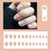 Justotry 24 Pcs White Square Short False Nails - Gradient Nude French Press on Nails with Nail Glue - Pretty Squoval Fake Nails for Women - Buy Online on GoSupps.com