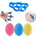 Dairf hand trainer & finger trainer kit egg -shaped grip balls 3 PCs +1 finger trainer training gerea for strengthening hand and finger pressure relief and rehabilitation and decompression