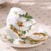 Phnom Penh Stylish Printed Ceramic Coffee Cup and Saucer Stoneware Timpani Cup Breakfast House Kitchen Office - Buy Online on GoSupps.com