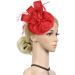 FRCOLOR Feather Fascinator Hat Tea Party Headband for Girls Flower Cocktail Derby Hair Clips for Women Wedding Headwear (Red) - Buy Online on GoSupps.com