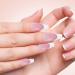 Stick on Full Nails | -Adhesive Trendy False Nails with White French Tips | Products for Wedding Gathering Home Dating Traveling 01 - Buy Online on GoSupps.com