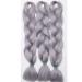SEGO Braids Extensions - 60cm Crochet Synthetic Hair in Colorful Gray | Kanekalon Braiding Hair - 3pcs - Buy Online on GoSupps.com