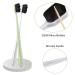 8-Piece Nano Soft Toothbrush Set for Adults and Kids - Extra Soft Bristles for Gentle Oral Care - Black, White, Pink, Green Handles - Buy Online on GoSupps.com