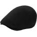 WETOO Men's Flat Cap Gatsby Newsboy Hat - Cotton Black - Buy Online on GoSupps.com