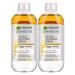 Garnier Garnier SkinActive Two-Phase Micellar Water for Makeup Impermeable Make-Up Remover Moisturizing Cleanser without Rinsing for Face Eyes Lips with Fragrance-free Formula - 2 x 400ml Bottles