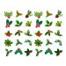 30 X HOLLY & BERRY LEAVES - CHRISTMAS - EDIBLE CUPCAKE CAKE TOPPERS D8