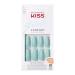 KISS Gel Fantasy Ready-to-Wear Press-On Sculpted Gel Nails   Back It Up   Long  Teal  High Arch Nail Kit with Pink Gel Nail Glue  Manicure Stick  Mini Nail File  and 28 Fake Nails