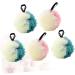 Housoutil Kid Body Wash Set - 5pcs Kids Bath Accessories Mesh Sponge & Scrubber for Easy Showering | Korean Version Tennis Child Bath Ball - Buy Online on GoSupps.com