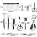13Pcs Eyebrow Kit with Eyelash Curler - Stainless Steel Grooming Trimming Set for Women - Buy Online on GoSupps.com