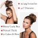 Messy Hair Scrunchies Bun Extensions Curly Wavy Updo Ponytail Chignons - Dark Brown mix Light Auburn - Buy Online on GoSupps.com