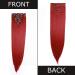 23 Inch Dark Red Clip In Hair Extensions - 8 Pcs Full Head Set, Heat-Resistant Straight Hairpiece - Buy Online on GoSupps.com