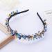 IYOU Sparkly Crystal Headband Black Shiny Rhinestone Hair Bands Flower Party Prom Hair Accessories for Women and Girls - Buy Online on GoSupps.com