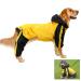 Dog Raincoats Waterproof Dog Hooded Raincoat Coat Rain Jacket for Dogs Dog Raincoat With Hood Lightweight Adjustable Outdoor Rain Poncho Rain Gear Jumpsuit for Small Medium Dog-XXXXL-Yellow