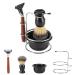 Wet Razor Set for Men | 5-in-1 Shaving Brush | Traditional Barber Manual Razor | Stainless Steel with Holder - Buy Online on GoSupps.com