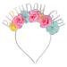 WKUNBA Birthday Girl Headband Floral Crown Birthday Gifts Headpiece Baby Girls Party Decors Supplies