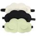3 pi ces de Sommeil Cache-yeux L ger et Confortable pour Femmes et Hommes R duit la Fatigue Oculaire Pour Sieste et Voyage Vert Noir Beige