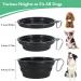 Vivifying Large Foldable Dog Bowls - Silicone BPA-Free Travel Bowls for Feeding & Watering | Portable Black & Green Design - Buy Online on GoSupps.com