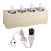 Massage Oil Heater 4 Bottle Massage Oil Heater Temperature Adjustment Internal Timer Massage Lotion Warmer 110-250V(EU)