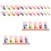 Shop Medium Coffin Press On Nails - Colorful Flower Designs Glossy Glitter Acrylic 24 Pcs Full Cover Nails for Women - International Shipping Available - Buy Online on GoSupps.com