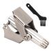 Nasal hair trimmer manual nasal hair remover made of stainless steel without batteries washable 12-canted blade and 360 rotation cutter removal of ear hair and nasal hair