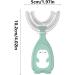 Children's U-Shaped Toothbrush - Soft Silicone Baby Toothbrush for Oral Care (Green L) - Manual Cleaning Tool - Buy Online on GoSupps.com