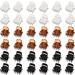 Mini Hair Claw Clips for Girls  36 Pcs Durable Small Jaw Clamps Clip with Transparent Box  Plastic Tiny Claw Clips for Kids Hairstyles (Black  Brown  Clear)