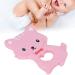 Shop Durable Baby Teether - Silicone Cat Shaped Teething Ring for Toddlers | Pink - Safe & Easy to Clean - Buy Online on GoSupps.com