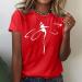 2023 Women's Summer Print T-Shirt - Elegant Trendy Tee | Red - XX-Large - Buy Online on GoSupps.com