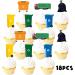 S-Cp-0019 Ice Cream Fruit Dessert Cupcake Topper Colorful Glitter Happy Birthday Sensory Pop Game Theme Decor Supplies Baby Shower Boys Girls Birthday Party Decorations - Buy Online on GoSupps.com