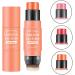 Milk Blush Stick | Cheek Makeup Stick Makeup Blush with Brush - 2 in 1 Multi Stick Blush for Cheeks Tint Eyes Lips Waterproof Creme Blush Shakven 3# - Buy Online on GoSupps.com