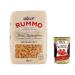 Italian Gourmet E.R. Rummo Tubetti Rigati No. 72 Pack of 8 durum wheat semolina pasta 1 kg + Italian Gourmet Polpa di Pomodoro 400 g can