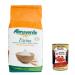 Italian Gourmet E.R. Organic wheat flour Almaverde Type "0" used for all kitchens 1000g + Italian Gourmet Polpa 400g