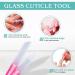 Glass Nail File Buffer with Case - 5PCS Nano Nail Shiner Kit & Cuticle Pusher Set - Buy Online on GoSupps.com