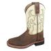 Smoky Mountain Boots | Scout Panther Series | Youth Western Boot | Square Toe |Genuine Leather Material | Rubber Sole & Walking Heel | Man-Made Lining & Leather Upper Brown/Cream 1.5 Little Kid