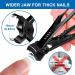 Ultra Wide Opening Nail Clippers - Heavy Duty 16mm Clippers for Thick Nails, Long Handle Toenail Cutter for Seniors, Men, Women - Sharp, Extra Large, Black - Buy Online on GoSupps.com