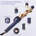 Rotating Curling Iron 5 Temperature 1 1/4 in Automatic Curling Iron Dual Voltage 360 Rotating Hair Curler Travel Auto Hair Curling Wands 1H Auto-Off & 30s Fast Heat Self Curler Hair Styling Tools Blue - Buy Online on GoSupps.com