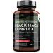 Maca Root Capsules 5000mg (High Strength) 180 Vegan Black (6 Month Supply) Not Tablets 100% Peruvian with L-Arginine Panax Ginseng & Pepper Made in UK by Nutravita