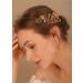 Denifery Makeup Rose Gold Leaves Hair Vine - Bridal Hair Pearl Vine & Wedding Accessories for Brides - Buy Online on GoSupps.com