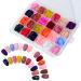 24 Color Square Press on Nails Colored False Nails Straight Full Cover Acrylic Tip Manicure DIY Artificial Fingernails