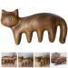 Didiseaon Cat-Shaped Wooden Massage Comb | Sandalwood Wide Tooth Scalp Comb for Men Women & Maternity - Buy Online on GoSupps.com