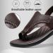 Buy Bunion Splints Men's Sandals - Stylish Leather Non-Slip Flip Flops for Hallux Valgus & Plantar Fasciitis | Summer Orthopedic Slippers - Size 8.5 Brown - Buy Online on GoSupps.com
